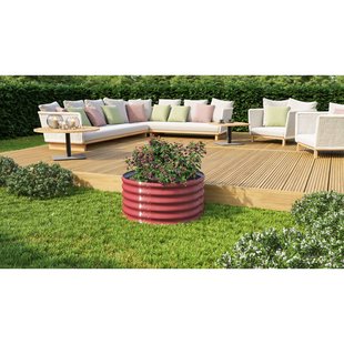 Vitavia Verhoogd Moestuinbed Vita Maat 401 Rond Zincalume Rood Ø82x40,1cm