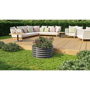 Vitavia Verhoogd Moestuinbed Vita Maat 401 Rond Zincalume Graniet Ø82x40,1cm