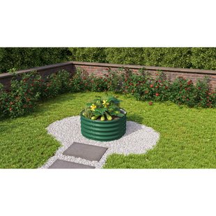 Vitavia Verhoogd Moestuinbed Vita Maat 401 Rond Zincalume Groen Ø82x40,1cm