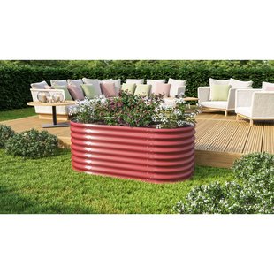 Vitavia Verhoogd Moestuinbed Vita Maat 630 Zincalume Rood 162x82x63cm