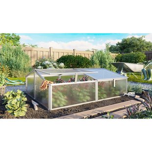 Vitavia Tuinkas Gaia 2x - Polycarbonaat 4mm - Aluminium - 102x121x39 Cm