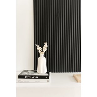 Maestro Latt Wave Wandpaneel - Matte Black - 277x21,3cm - 14mm - 3 Stuks