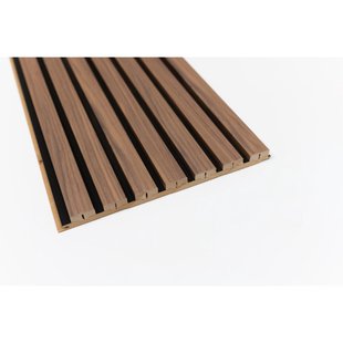 Maestro Latt Lattenwand - Warm Walnut + Black - 277x30xcm - 20mm - 2 Stuks