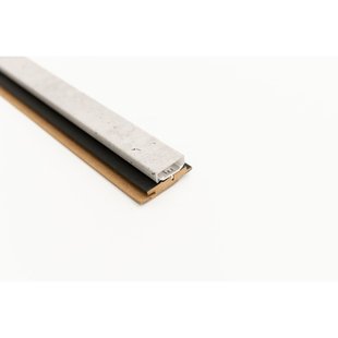 Maestro Latt Led Profielset - Raw Concrete Pvc-profiel + Black Onderlat - 277cm - 54x20mm