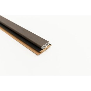 Maestro Latt Led - Profielset - Smoked Walnut Pvc-profiel + Black Onderlat - 277cm - 54x20mm