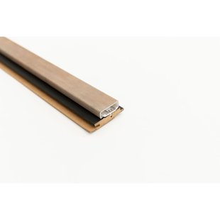 Maestro Latt Led Profielset - Rustic Wood Pvc-profiel + Black Onderlat - 277cm - 54x20mm