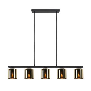 Eglo Hanglamp Cadley Zwart Goud 5xe27