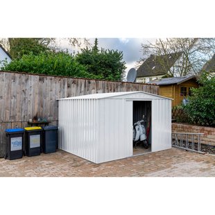 Metalen Tuinhuis Dream - Zilver Metallic - 308x309cm - Dubbele Deur