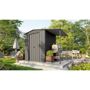 Metalen Tuinhuis Dream - Antraciet - 266x154cm - Dubbele Deur