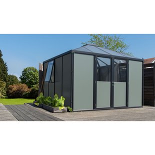 Metalen Tuinhuis Universum - Zwart - 322x322cm - Dubbele Deur