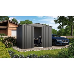 Metalen Tuinhuis Tower - Antraciet - 308x247cm - Dubbele Deur