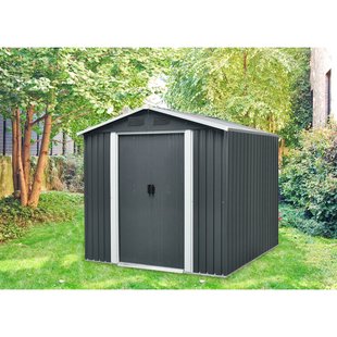 Metalen Tuinhuis Dresden Ii - Leisteen - 236x174cm - Dubbele Deur