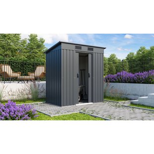 Metalen Tuinhuis Leipzig Ii - Antraciet Mat - 174x110cm - Dubbele Deur