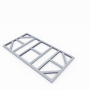 Globel Fundering Vloerframe Tuinhuis - Omvang 8x4 - 113x234x5 Cm
