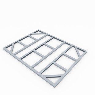 Globel Fundering Vloerframe Tuinhuis - Omvang 8x6 - 175x234x5cm