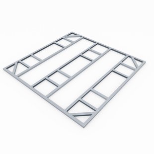 Globel Fundering Vloerframe Tuinhuis - Omvang 10x10 - 299x295x5cm