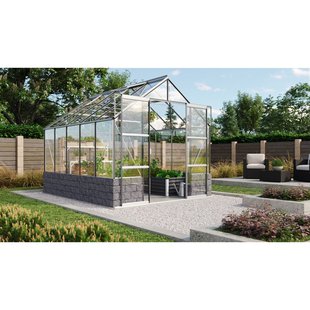 Vitavia Tuinkas Cassandra 8300 + Basis Antraciet - Veiligheidsglas 3mm - Aluminium - 257x323x249cm