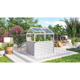 Vitavia Tuinkas Jordi - Veiligheidsglas - Geanodiseerd Aluminium/blank - 89x127x135 Cm