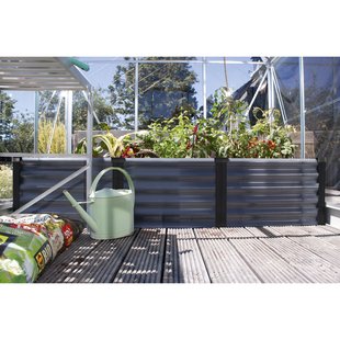 Vitavia Serre Voor Broeikas/verhoogde Kweekbak Zincalume Maat S Graniet Zwart
