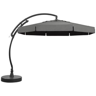 Sungarden Zweefparasol Easy Sun - D 350cm - Titanium - Kantelbaar Aluminium Mast 250g/m²