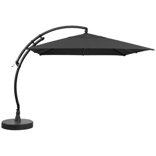 Sungarden Zweefparasol Easy Sun - 300x300cm - Carbon - 360° Draaibaar Kantelbaar Olefin Aluminium Mast