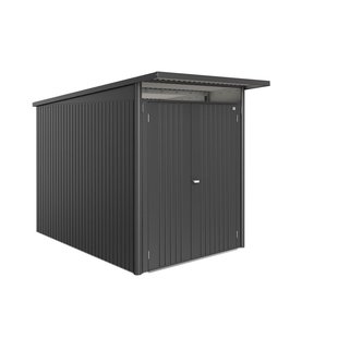 Biohort Metalen Tuinhuis Avantgarde - Donkergrijs Metallic - 180x300cm - Dubbele Deur