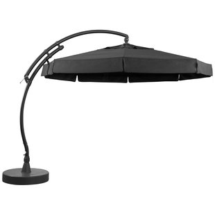 Sungarden Zweefparasol Easy Sun - D 350cm - Carbon - 360° Draaibaar Kantelbaar Aluminium Mast