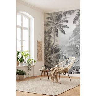 Komar Fotobehang Jungle Lake - Grijs - 2,50m X 200cm