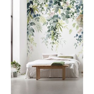 Komar Fotobehang Flower Trendils - Groen - 2,50m X 300cm