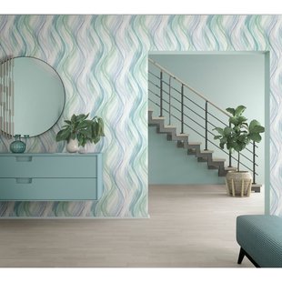 Vliesbehang Smart Art Gallery 32414 - Blauw - Groen - 10,05 M X 53 Cm