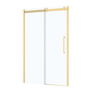 Aurlane - Douche Schuifdeur Rolling 120 X 200cm - Goud Profiel - 8 Mm Helder Glas