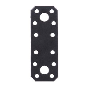 Alberts Verbindingsplaat - Zwart Geplastificeerd Verzinkt Staal - 96x35x2,5mm