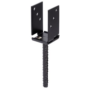 Alberts Paalhouder U-vorm Zwart 110x200mm