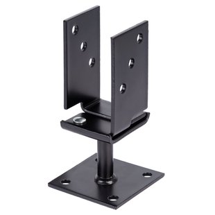 Alberts Paalhouder U-vorm Zwart 110x70mm