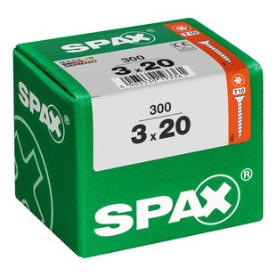 Spax Universele Schroef T-star Wirox Verzonken Kop Torx T10 - 3x20mm - 300 Stuks