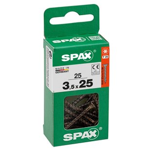Spax Universele Schroef T-star Verzonken Kop Torx T20 - 3,5x20mm - 25 Stuks