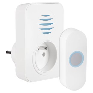 Exin Gong - Beldrukker - Plug - Met Licht - Wit