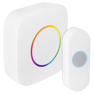 Exin Gong - Batterij - Beldrukker - Rgb Licht - Wit