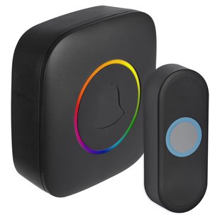 Exin Gong - Batterij - Beldrukker - Rgb Licht - Zwart