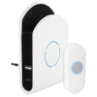 Exin Gong - Plugin - Usb A/c - Lader - Beldrukker - Wit