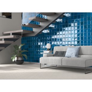 Zellige Wandtegel - Blauw - Glanzend - 12x12 Cm - 0,55 M²