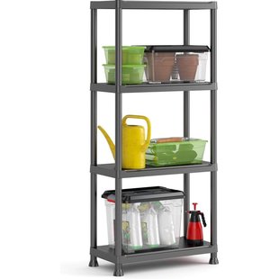 Keter Stellingkast - 135x60x30cm - Draagkracht 20kg - Zwart