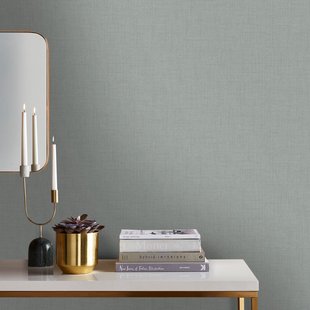 Decomode Vliesbehang Mat Textiel - Lichtgroen - 10,05m X 52cm