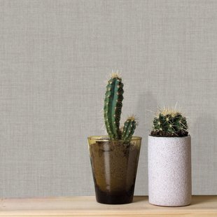 Decomode Vliesbehang Mat Textiel - Lichtgrijs - 10,05m X 52cm