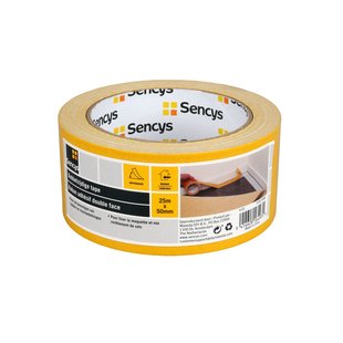 Sencys Dubbelzijdige Tape - Bruin - 25m X 50mm
