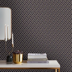 Vliesbehang Bellisimo - Goud - Blauw - 10,05 M X 52 Cm