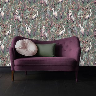 Vliesbehang Tropical Heron - Multicolor - Groen - 10,05 M X 53 Cm