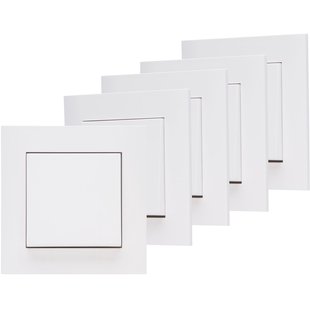 Kopp Wisselschakelaars Athenis Serie 5 Stuks Mat-wit