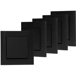 Kopp Wisselschakelaars Athenis 5 Stuks Mat-zwart