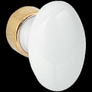 Bertomani Meubelknop - Porselein - Ovaal - 30mm - Set Van 2